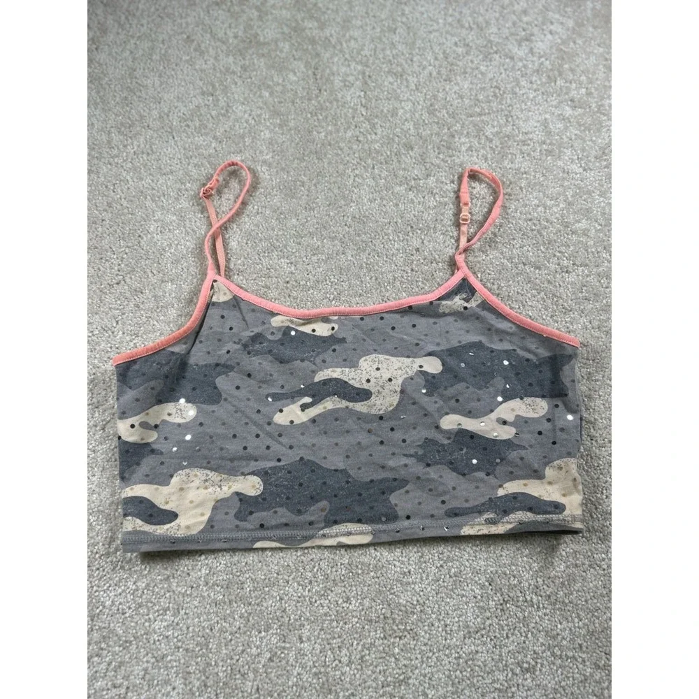 Girls Camouflage Crop‎ Top With Adjustable Straps Size 18